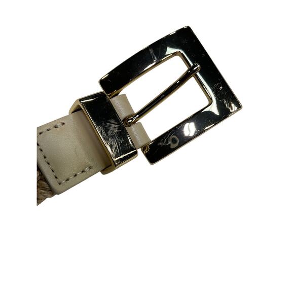 B-Low The Belt Braided Beige Everly Linen Belt Size M/L - Picture 4 of 5